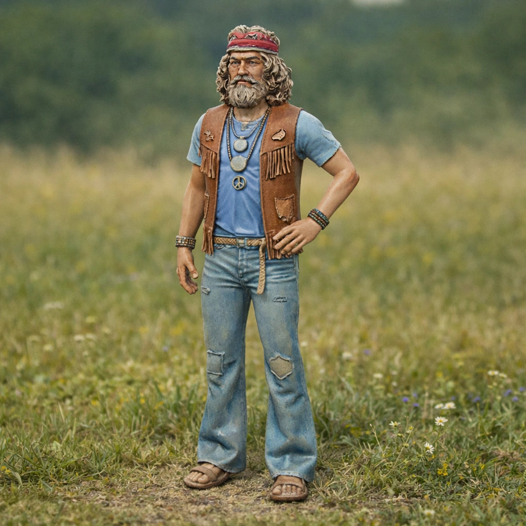 Retro Nomad Hippie | Resin Figurine