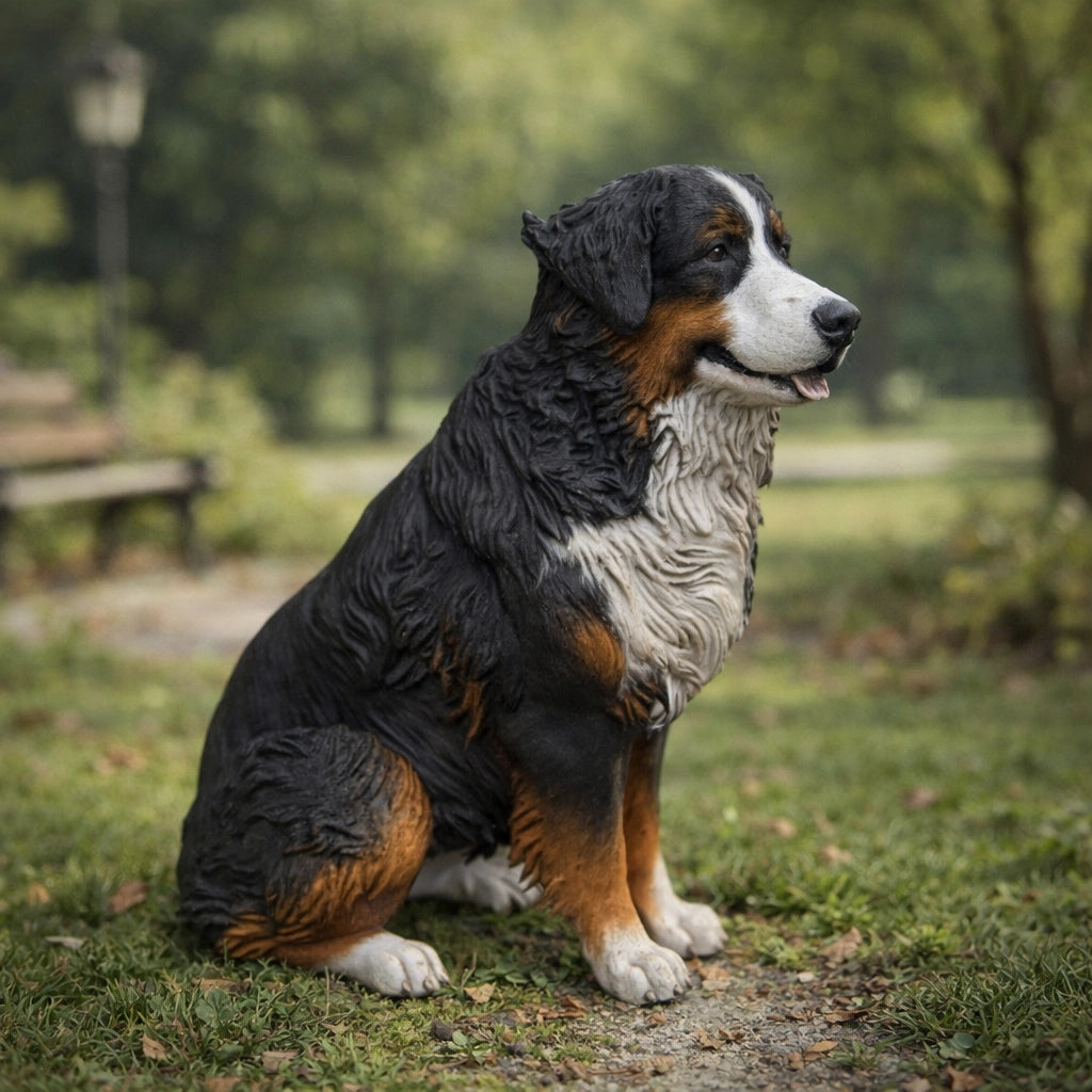 Bernese Mountain (Seated) Dog | Resin Animal Accessory
