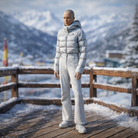 Avant-Garde Tourist in Cropped Puffer | Resin Figurine