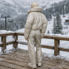 Hooded Winter Tourist in Puffer & Tracksuit | Resin Figurine