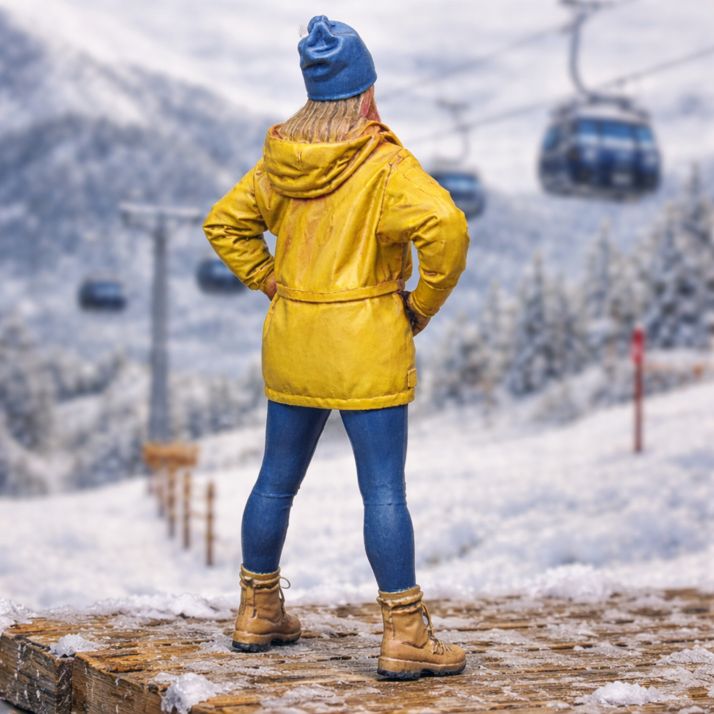 Technical Alpine Specialist in Two-Tone Anorak | Resin Figurine