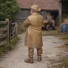 Heritage Farmhand in Waxed Duster & Akubra Hat | Scale Resin Farm Diorama Figurine