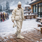 Professional Mountain Coach in Monochromatic Puffer Gear | Resin Figurine