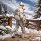 Professional Mountain Coach in Monochromatic Puffer Gear | Resin Figurine