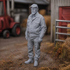 The Heritage Farmer | Grey Resin Farm Diorama Figurine
