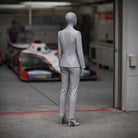 Elite Race Team Executive | Grey Resin Slot Car Diorama Figurine