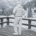 Retro Ski Tourist in Puffer & Scarf | Resin Figurine