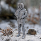 The Winter Provider | Grey Resin Winter Diorama Figurine