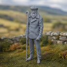 The Highland Shepherd | Grey Resin Farm Diorama Figurine