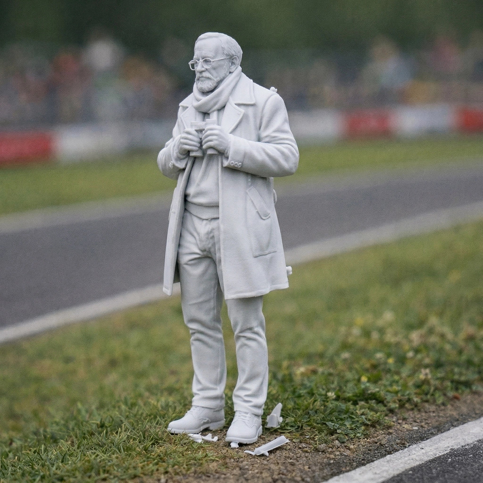 Veteran Trackside Fan | Resin Figurine