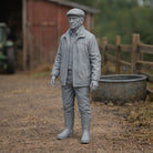 Veteran Farm Proprietor | Grey Resin Farm Diorama Figurine
