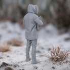 The Winter Provider | Grey Resin Winter Diorama Figurine