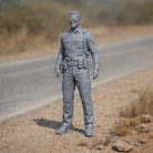 Highway Patrol Police Officer | Grey Resin General Diorama Figurine