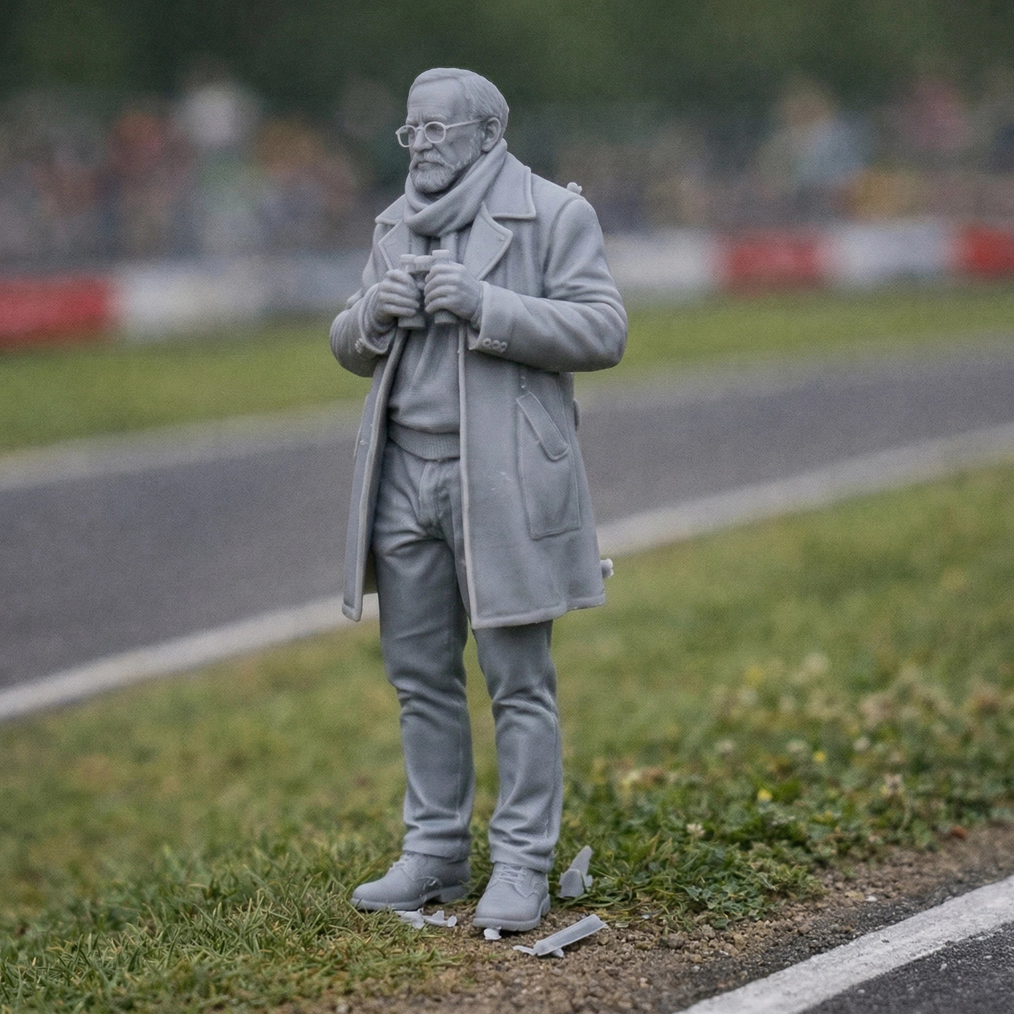 Veteran Trackside Fan | Resin Figurine