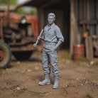 The Diesel Mechanic | Grey Resin Farm Diorama Figurine