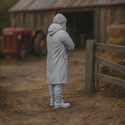 Winter Farmhand | Grey Resin Farm Diorama Figurine