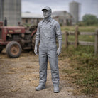 Heritage Farm Mechanic | Grey Resin Farm Diorama Figurine