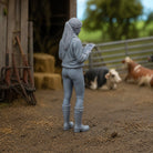 The Livestock Inspector | Grey Resin Farm Diorama Figurine