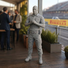 Paddock Security Detail | Grey Resin Slot Car Diorama Figurine