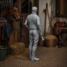 The Equestrian Trainer | Grey Resin Farm Diorama Figurine