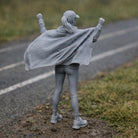 Flag-Bearer Fan | Grey Resin Diorama Figurine