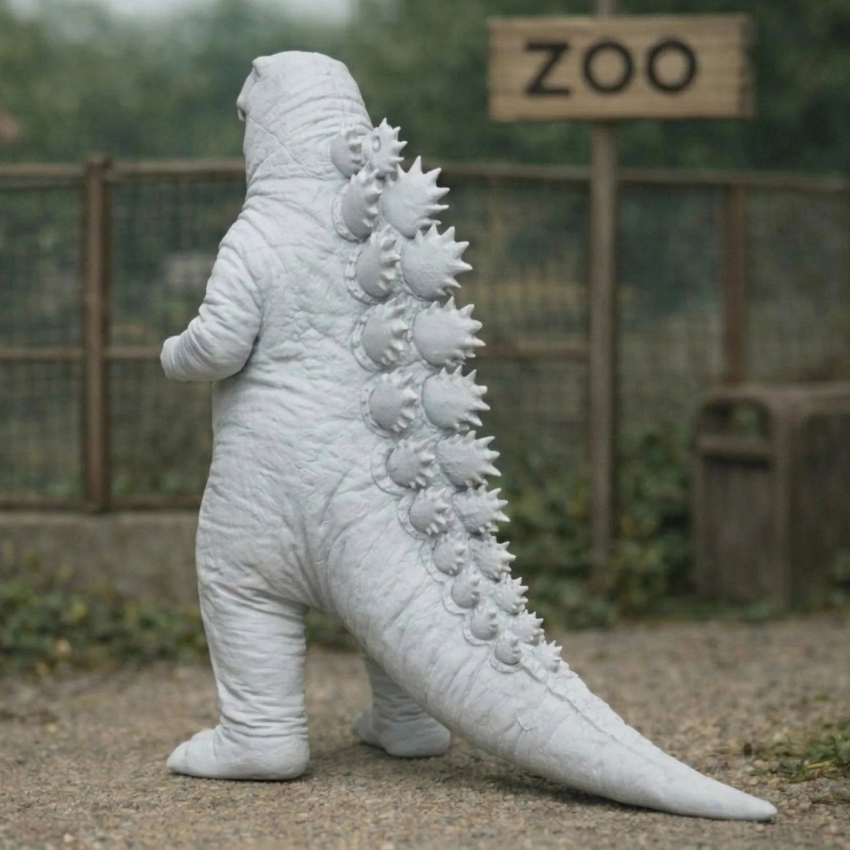 Fancy Dress Reveller in Dinosaur Costume | Resin Figurine