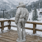 Hooded Winter Tourist in Puffer & Tracksuit | Resin Figurine