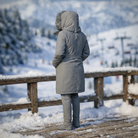 Winter Tourist in Faux-Fur Trimmed Parka | Resin Figurine