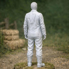 Professional Farmhand in Patched Utility Denim | Scale Resin Farm Diorama Figurine