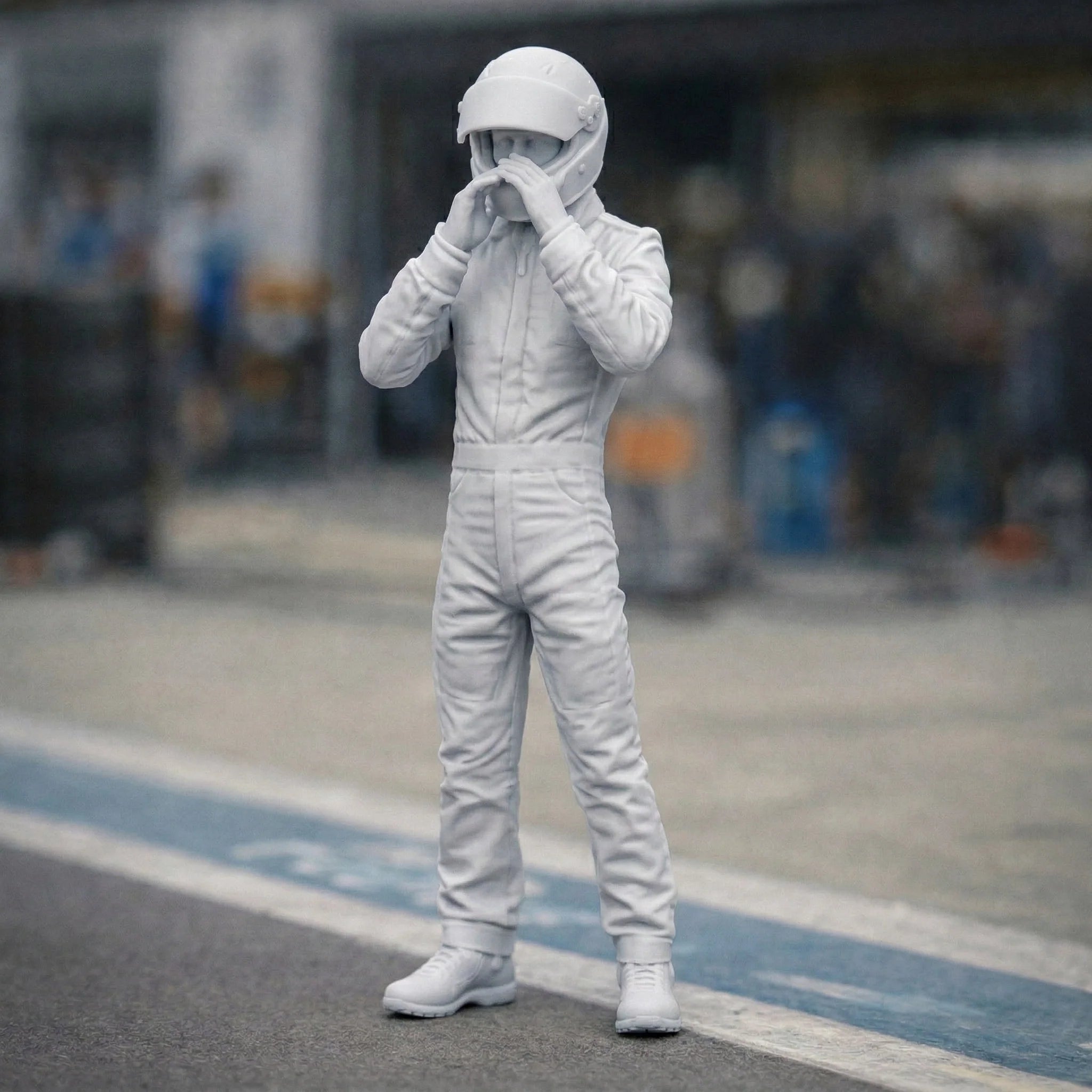The Focus Driver | Racing Driver Helmet Prep Resin Figurine
