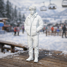 Alpine Traveller in Padded Puffer & Cargo Pants | Resin Figurine