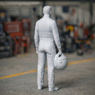 Professional GT Racing Driver in Technical Race Suit | Scale Resin Slot Car Diorama Figurine