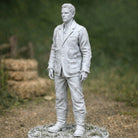 Professional Farmhand in Patched Utility Denim | Scale Resin Farm Diorama Figurine