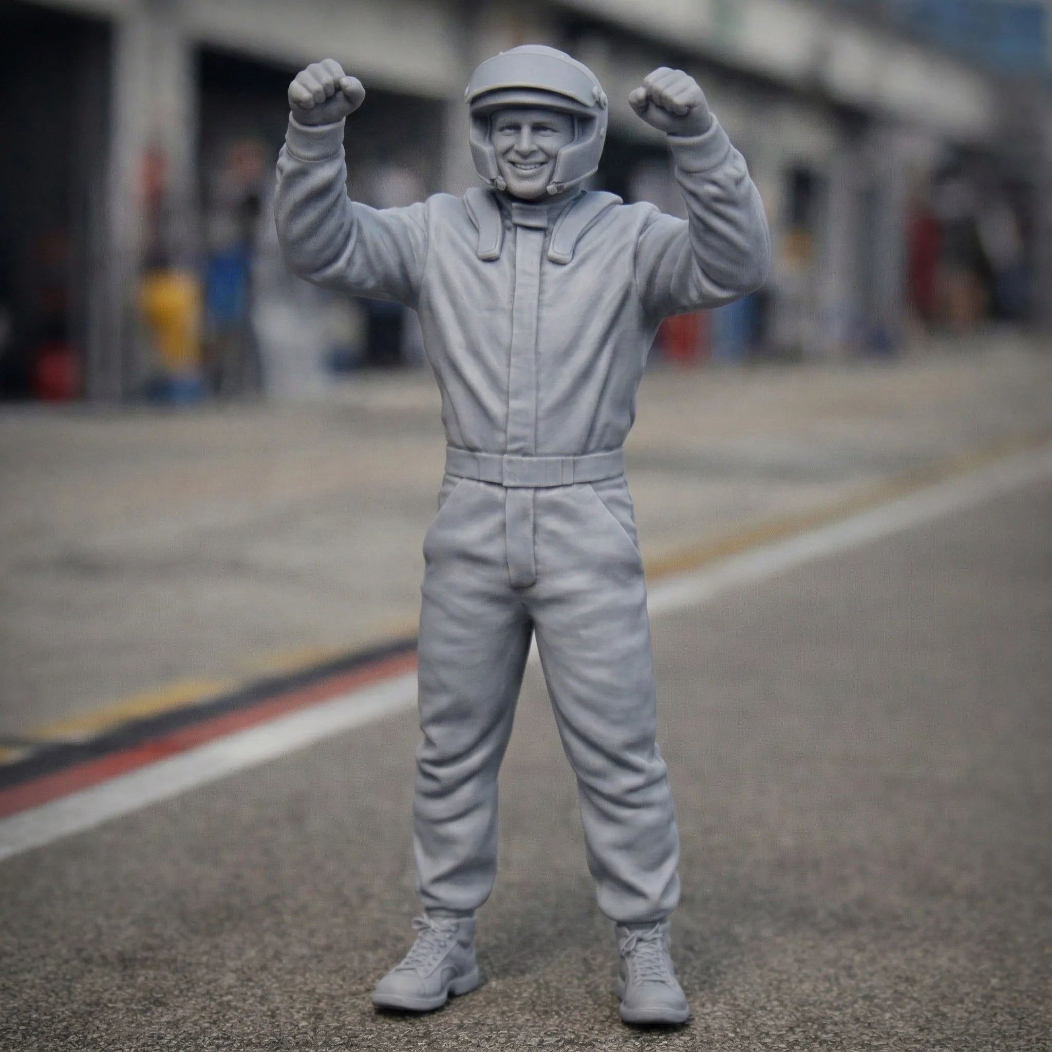 The Podium Victor | Racing Driver Victory Celebration Resin Figurine