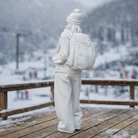 Cosy Alpine Explorer in Oversized Fleece & Wide-Leg Trousers | Resin Figurine