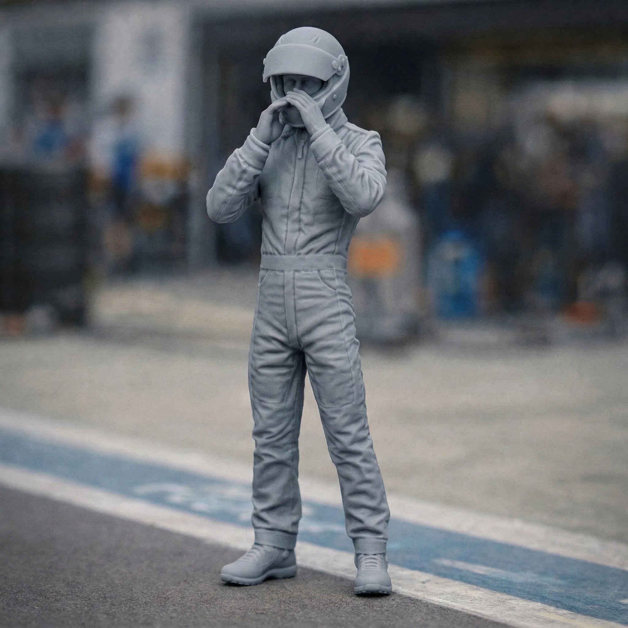 The Focus Driver | Racing Driver Helmet Prep Resin Figurine