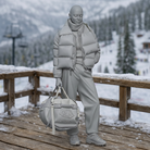 Avant-Garde Tourist in Puffer Jacket & Joggers | Resin Figurine