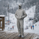 Casual Alpine Tourist in Oversized Hoodie & Joggers | Resin Figurine
