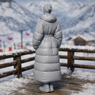 High-Fashion Tourist in Belted Maxi Puffer Coat | Resin Figurine