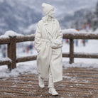 High-Fashion Tourist in Belted Maxi Coat | Resin Figurine