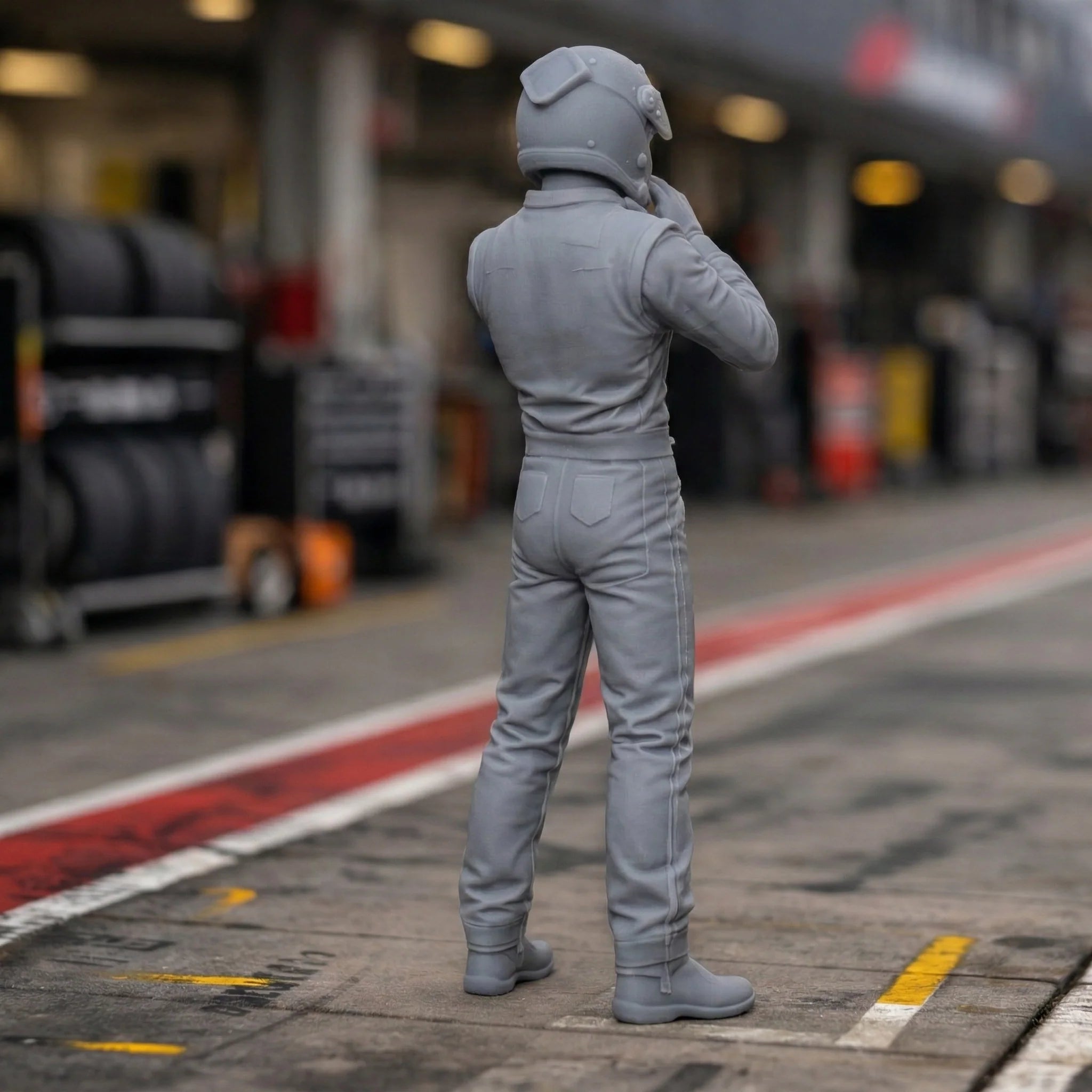 The Focus Driver | Racing Driver Helmet Prep Resin Figurine