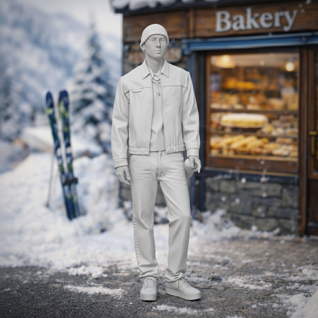 Alpine Local in Harrington Jacket & Light Denim | Resin Figurine