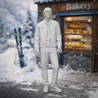 Alpine Local in Harrington Jacket & Light Denim | Resin Figurine