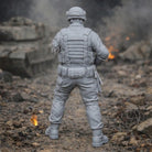 Resin Zombie Army Soldier Figurine | Scaled Resin Diorama Figurine