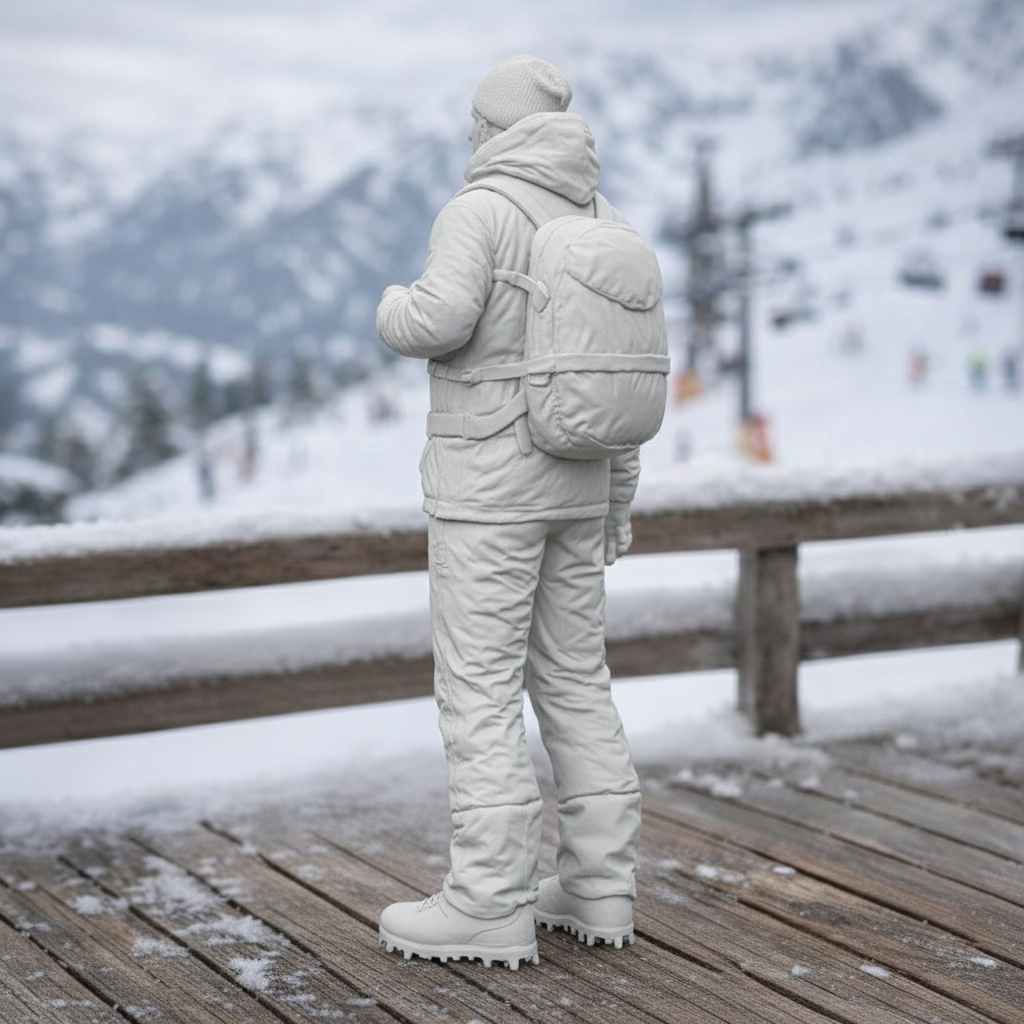 Seasoned Mountaineer in Technical Expedition Gear | Resin Figurine