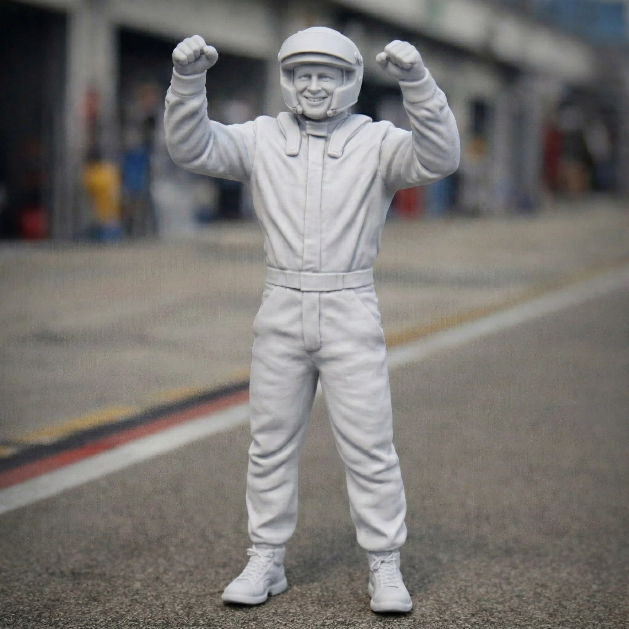 The Podium Victor | Racing Driver Victory Celebration Resin Figurine