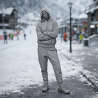 Athleisure Traveller in Zip-Up Hoodie & Joggers | Resin Figurine