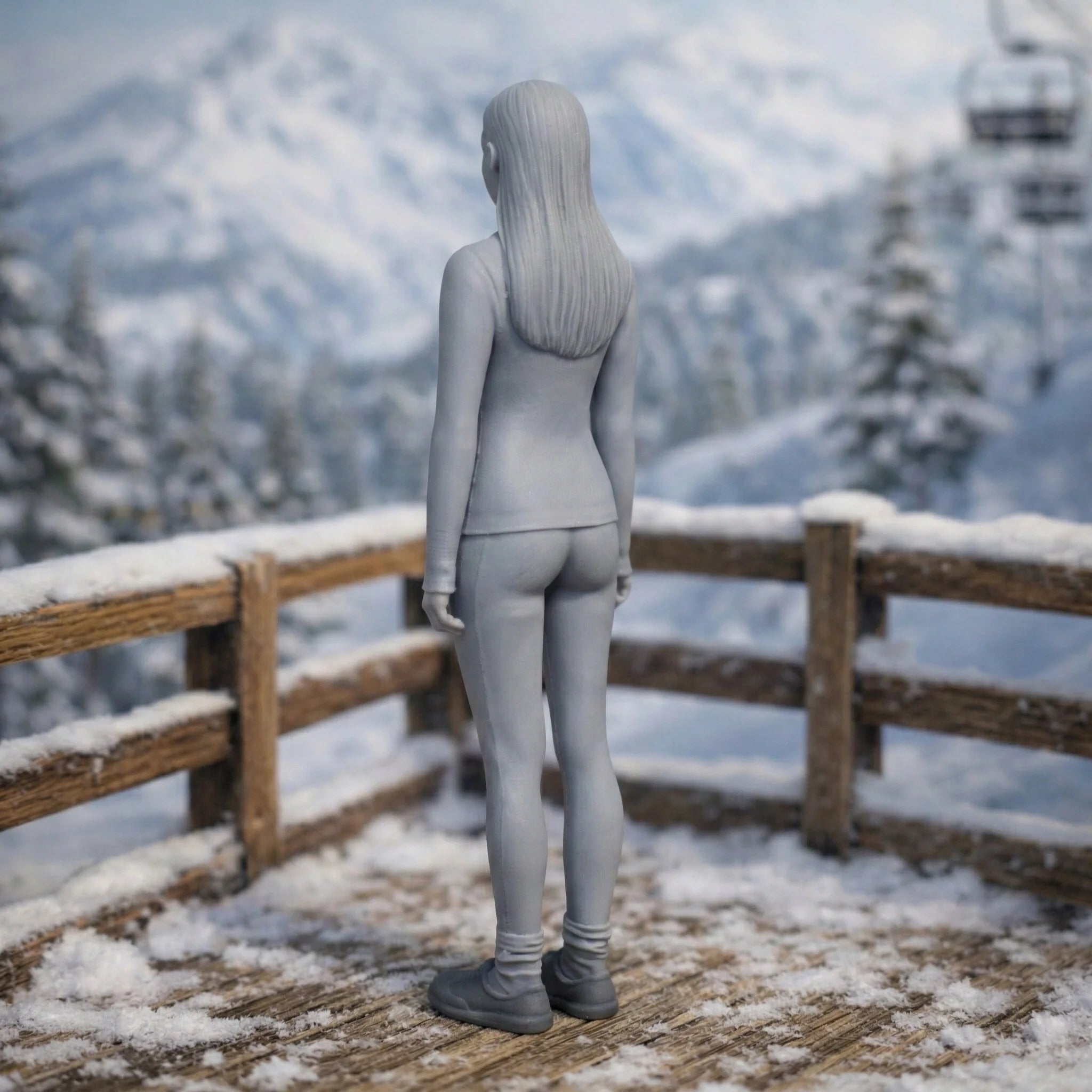 Professional Athlete in Technical Base Layer | Resin Figurine