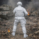 Resin Zombie Army Soldier Figurine | Scaled Resin Diorama Figurine