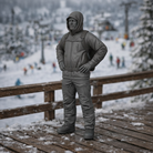Professional Backcountry Guide in Hooded Expedition Shell | Resin Figurine